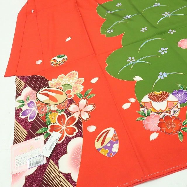 六花-RIKKA- 正絹 七五三 ７歳 四つ身着物 襦袢 ２点セット B15