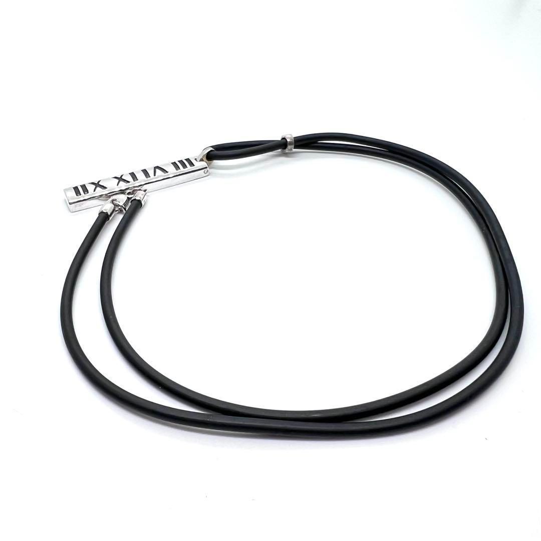 美品☆Tiffany & Co. ティファニー ネックレス アトラス バー ラバー