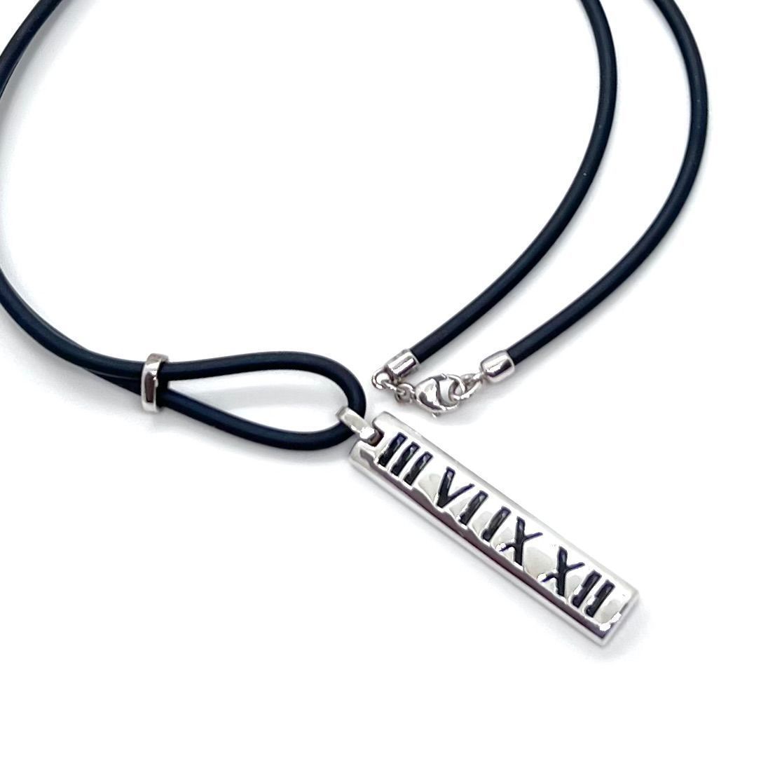 美品☆Tiffany & Co. ティファニー ネックレス アトラス バー ラバー