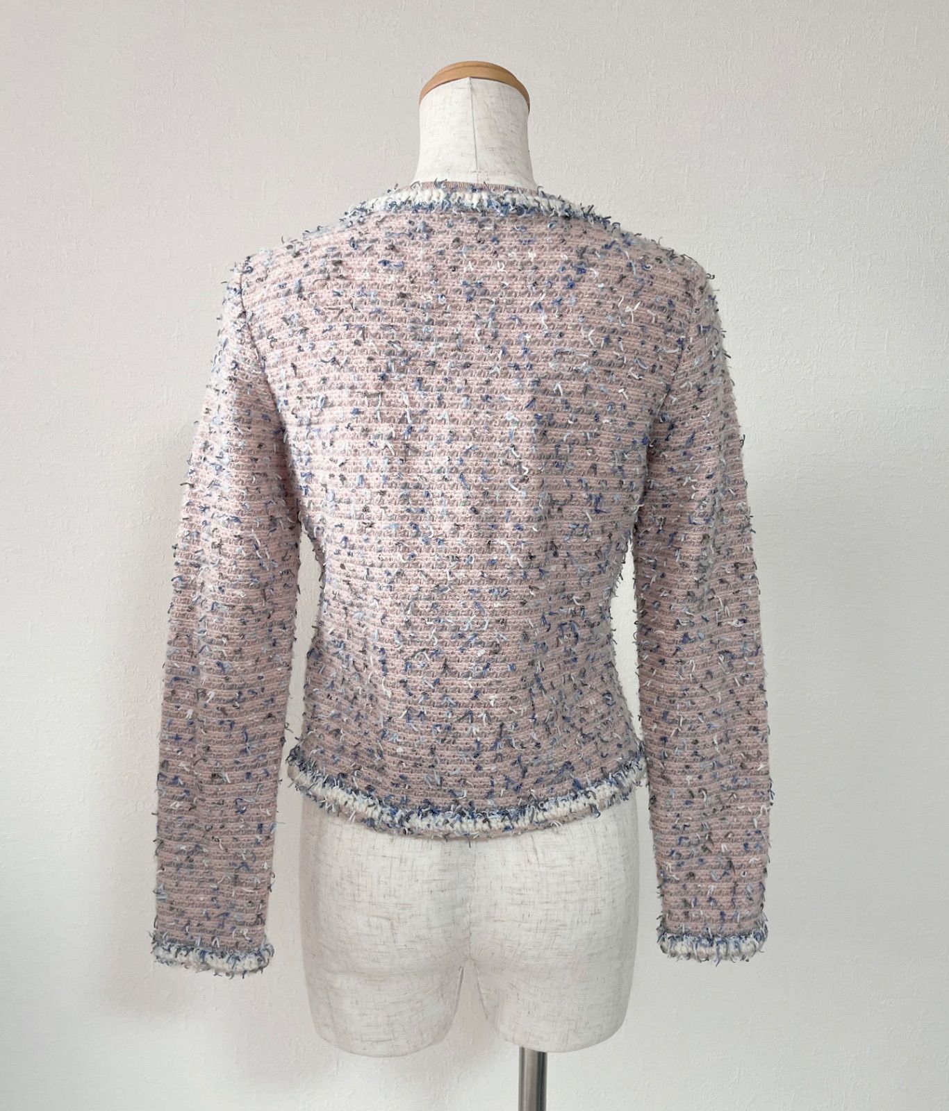 Rene ルネ カーディガン ツイード ピンク NOITHATQUANGTHANH_NET