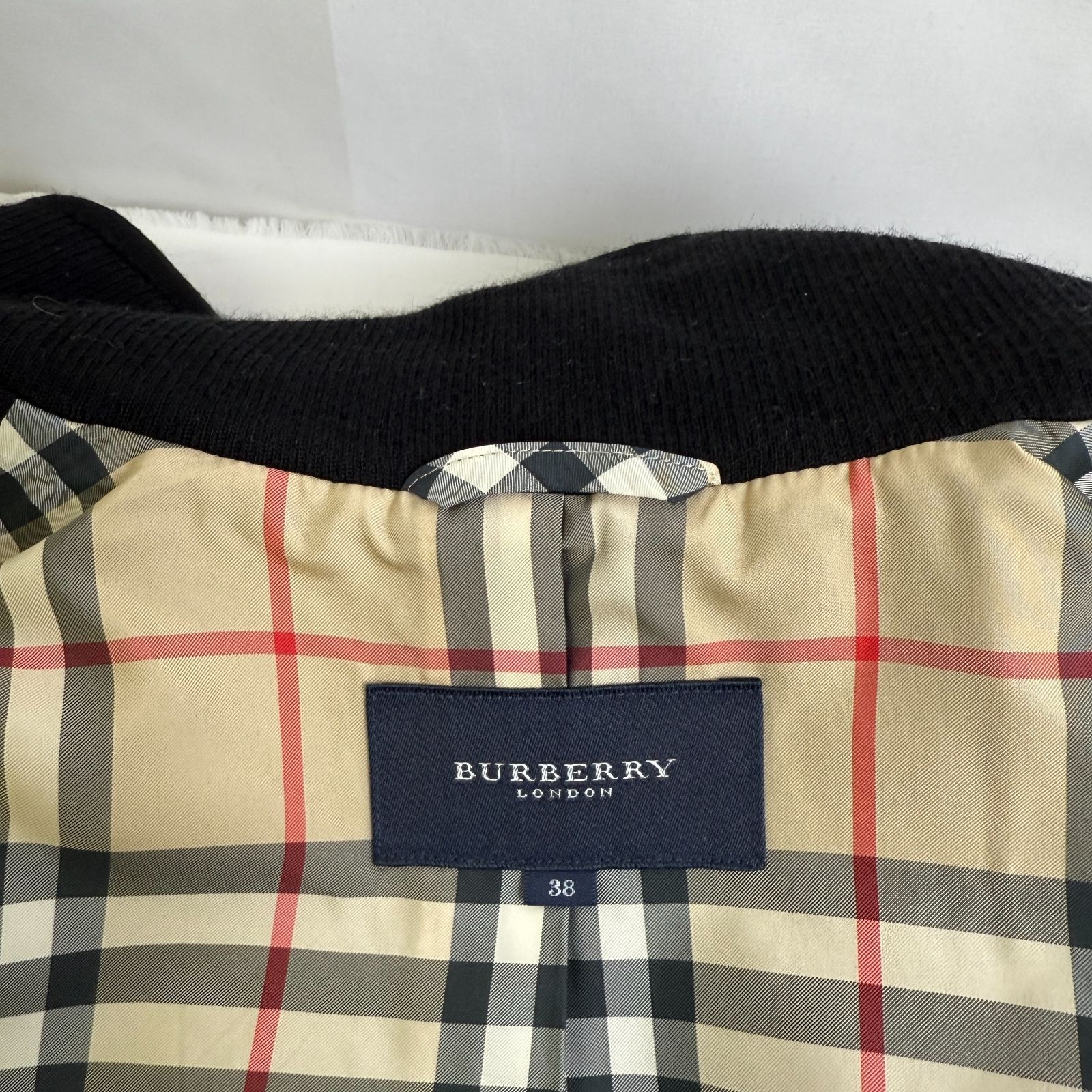 245 -100-10 本物保証 BURBERRY バーバリー ウールコート ブラック コート ショート丈 秋服 冬服 秋冬 ファッション ブランド レディース 38号 GULLKHAN_COM