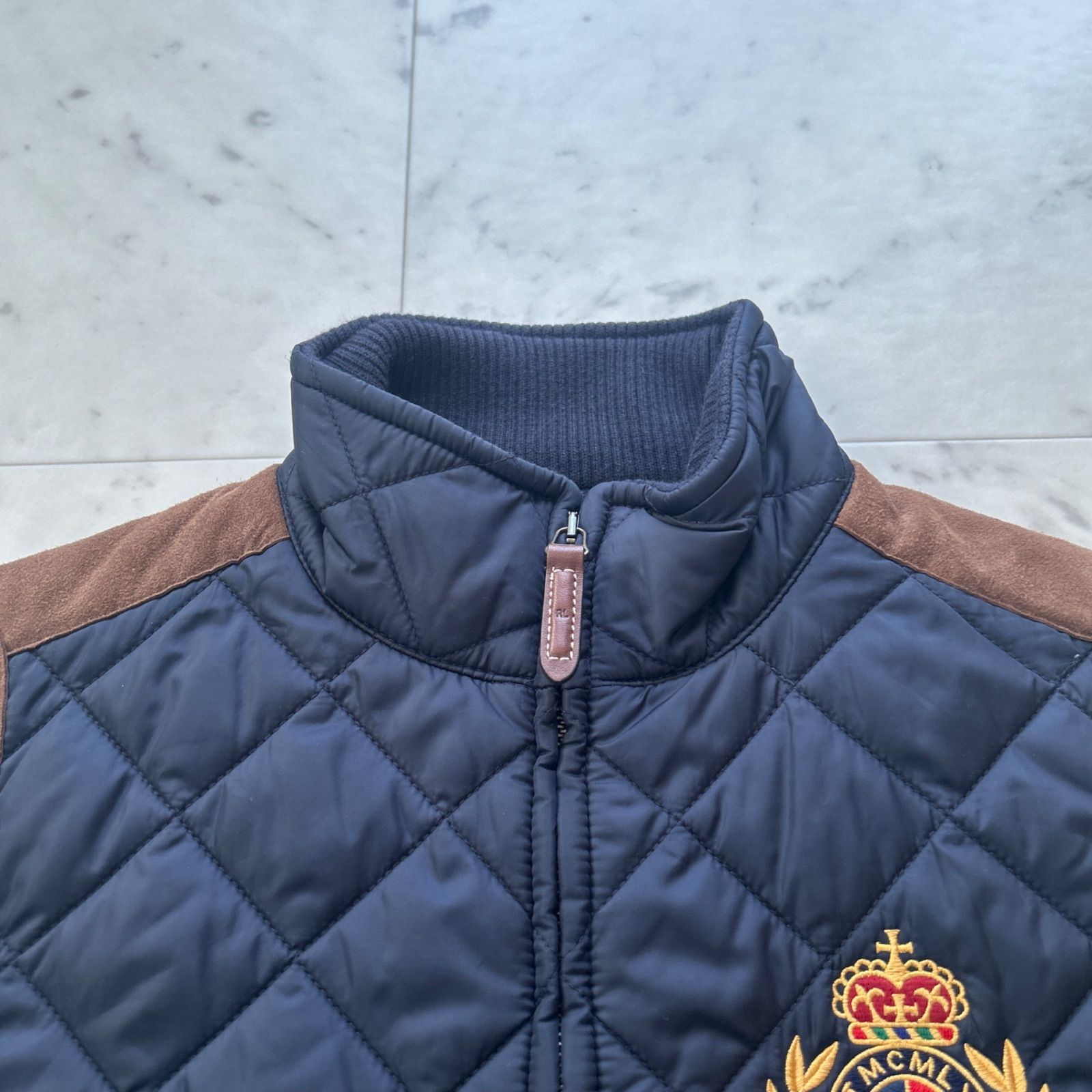 ポロラルフローレン キルティングベスト ネイビー ダウンベスト Sサイズ