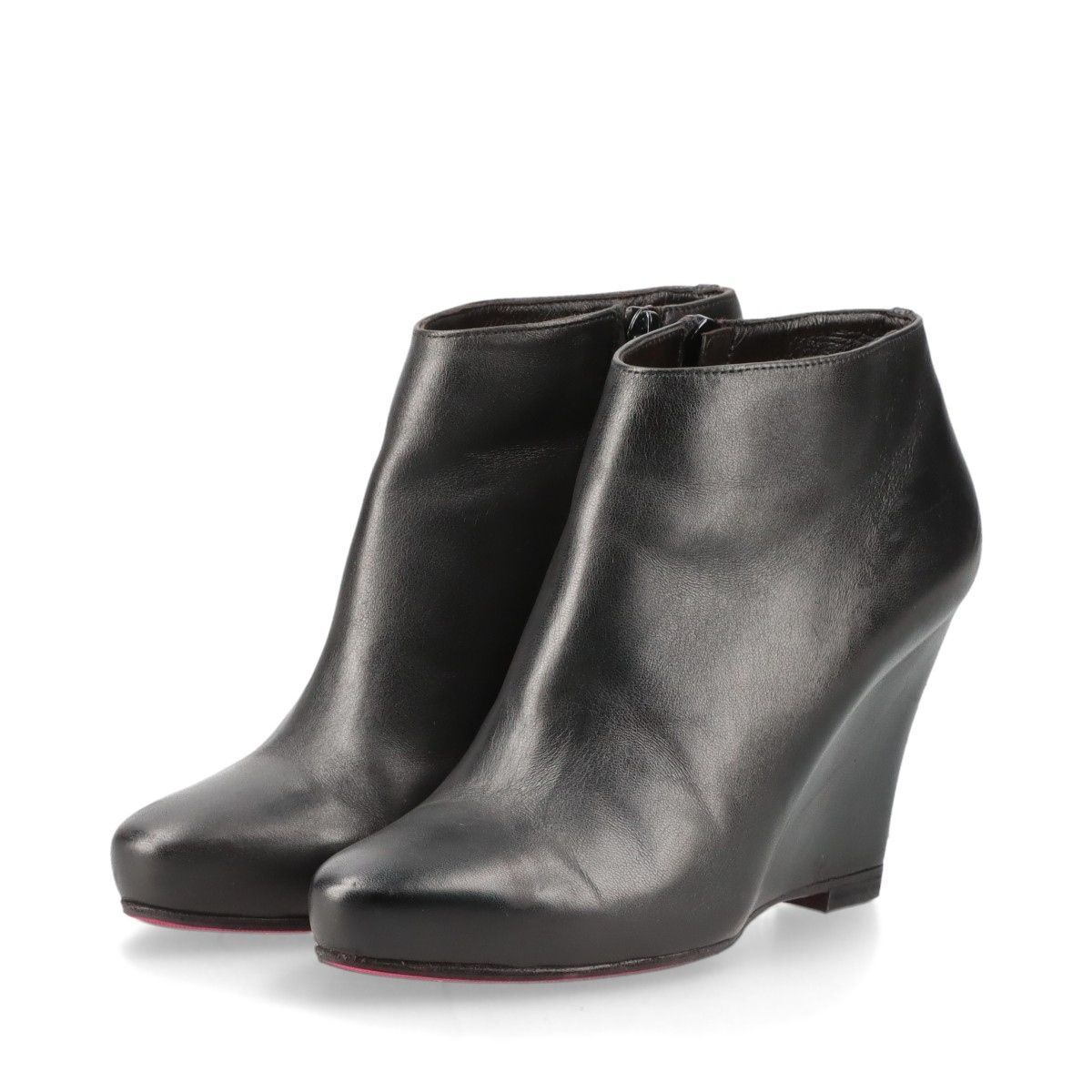 Christian Louboutin クリスチャンルブタン レザー ブーティ レディース 35 1 2 ブラック イタリア製
