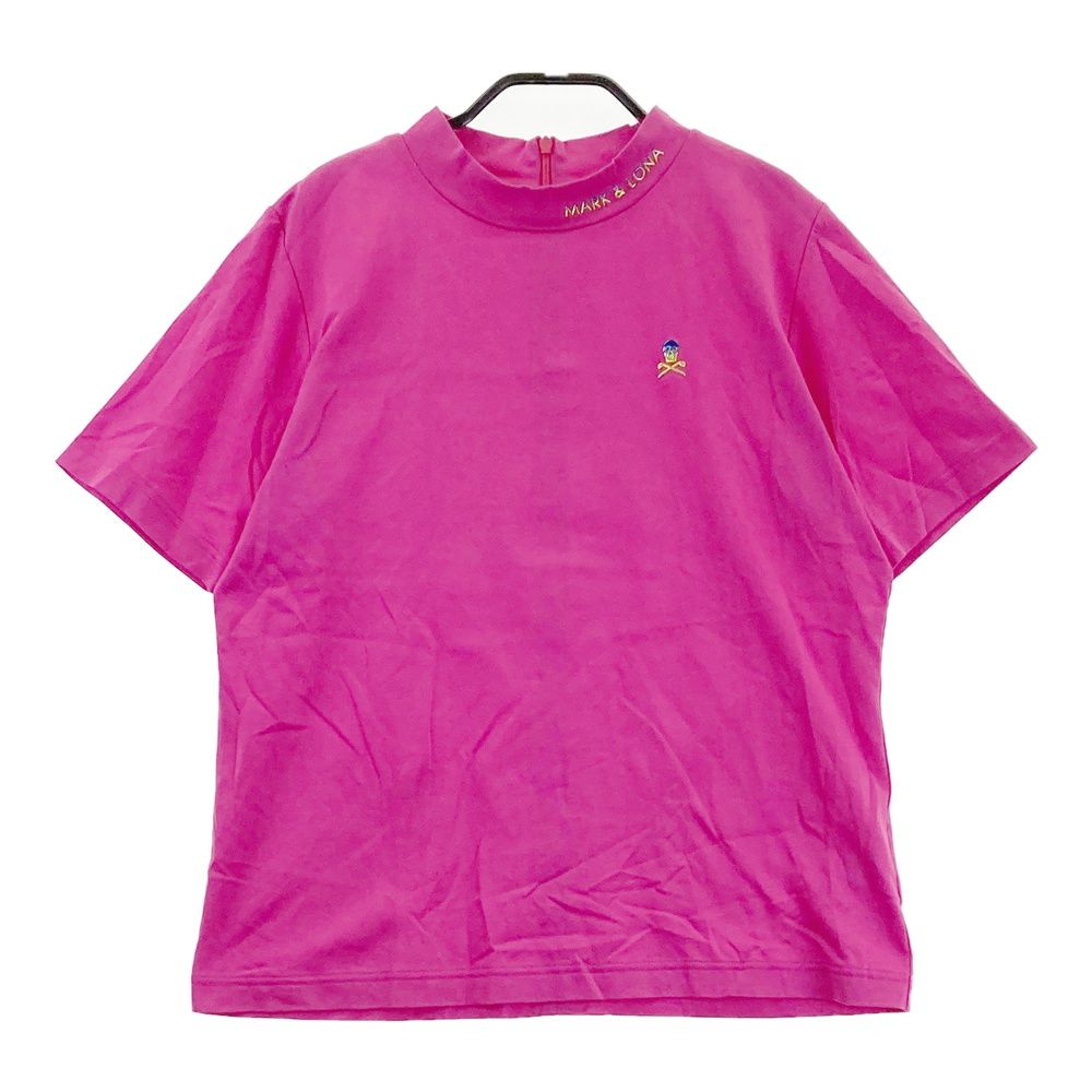 サイズ 40 MARK-LONA マークアンドロナ モックネック 半袖Tシャツ ピンク系 240101494166 ゴルフウェア レディース ストスト