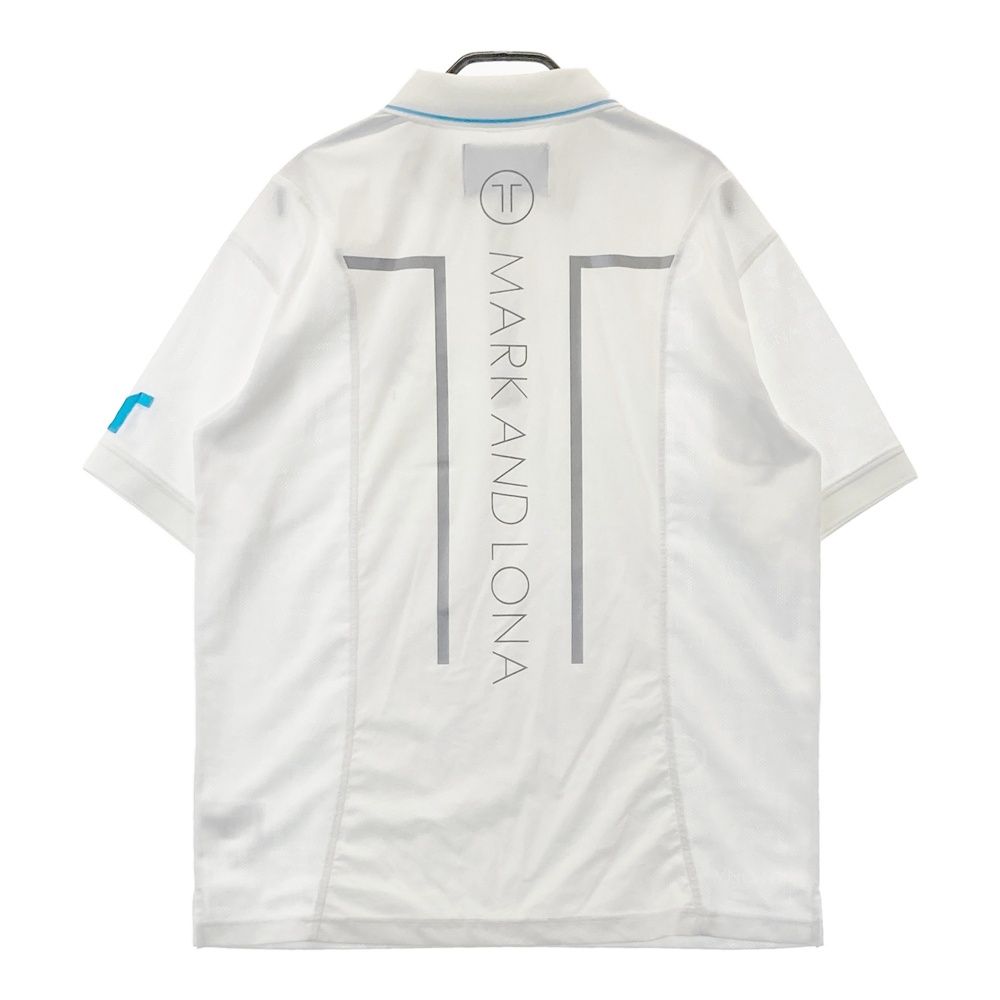 サイズ 44 MARK-LONA マークアンドロナ T-LINE 半袖ハーフジップポロシャツ ホワイト系 240101543511 ゴルフウェア メンズ ストスト