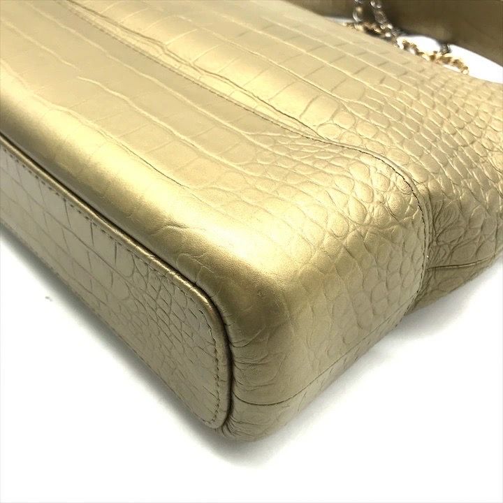 CHANEL シャネル ココマーク リミテッドエディション クロコ 型押し ガブリエル 2WAY チェーン ショルダー バッグ ゴールド k1585k DECORATOM_COM_BR