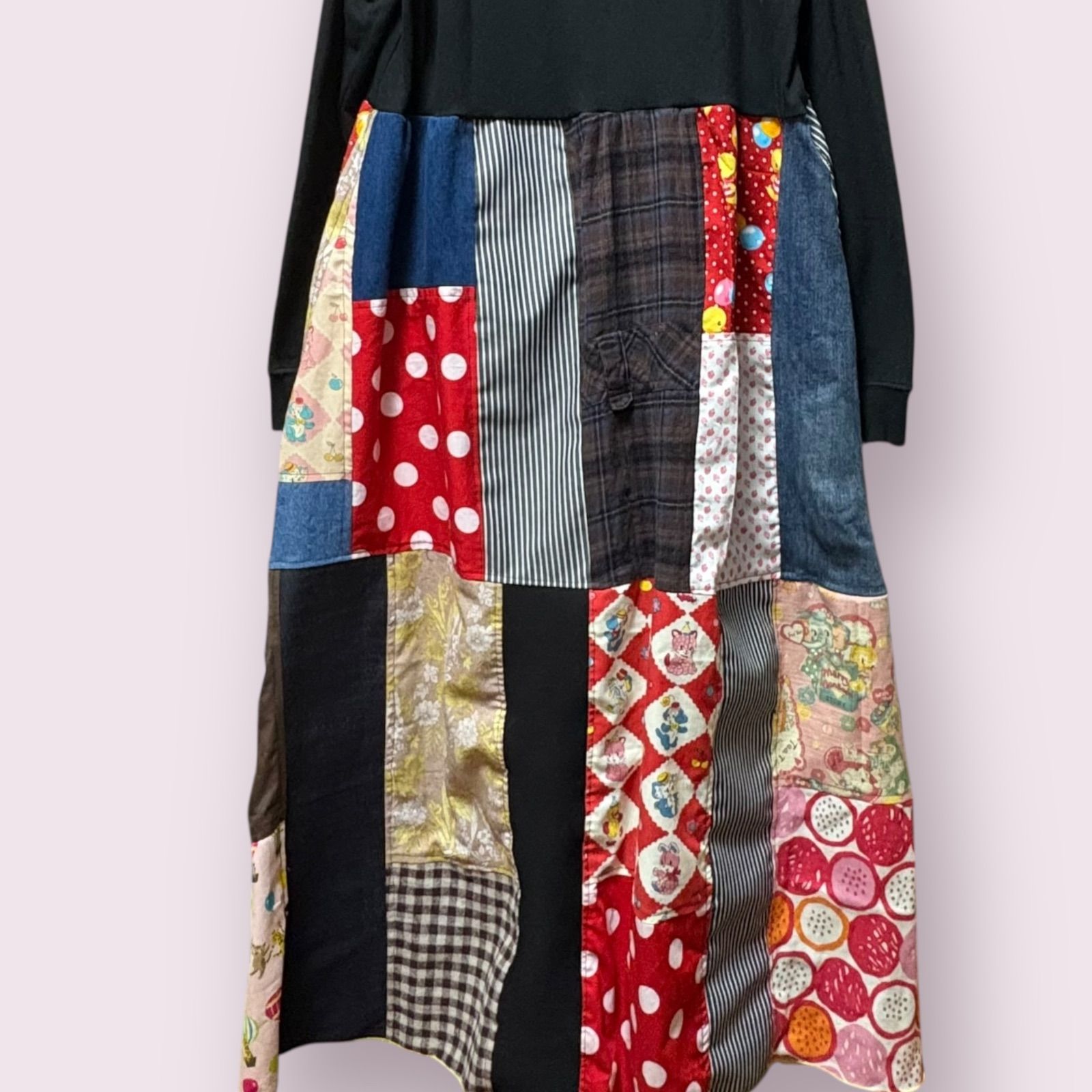 古着リメイク ロングワンピース