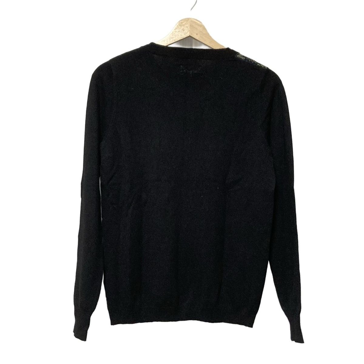 Desigual デシグアル カーディガン サイズM レディース - 黒 長袖 スパンコール ラインストーン 鳥