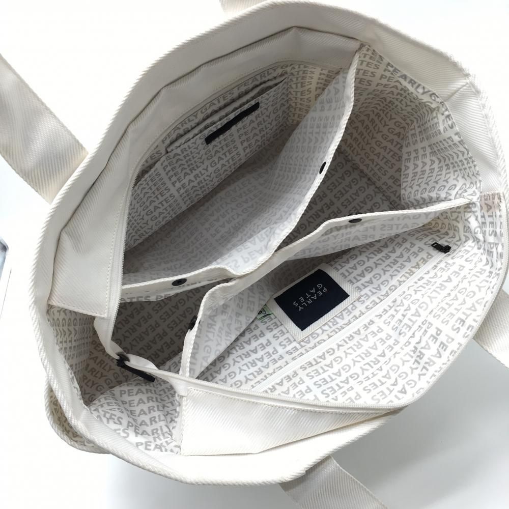  パーリーゲイツ ロッカーバッグ 白 黒 持ち手ロゴ ビッグトートバッグ ゴルフ PEARLY GATES レインウェア ゴルフバッグ キャディバッグ ゴルフ