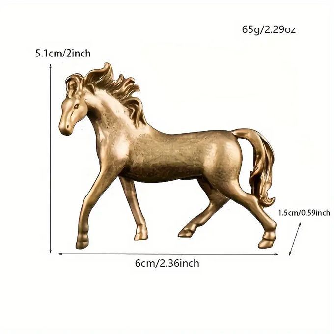 TQ032 開運 縁起物 干支 馬 馬年 開運飾り 風水 ヴィンテージ真鍮製馬