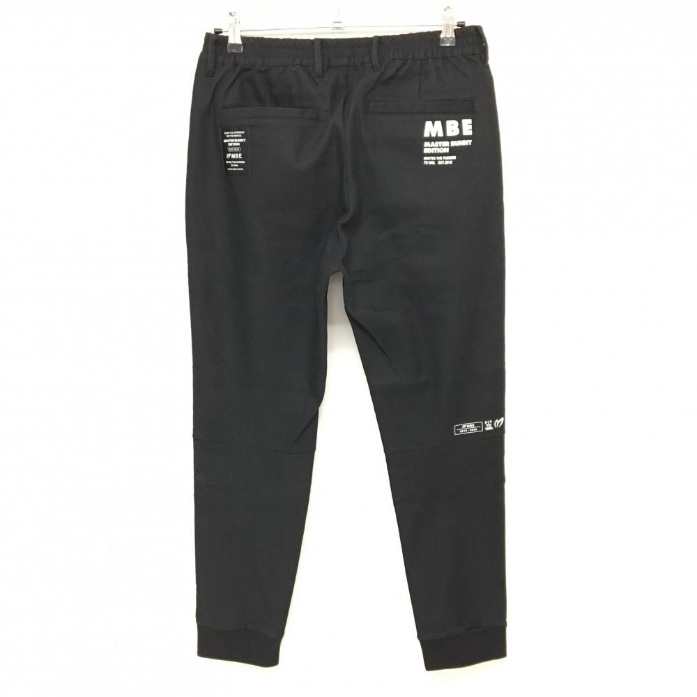 通販特価! 超 マスターバニー ジョガーパンツ 黒×白 ストレッチ ウエストゴム メンズ 4 M ゴルフウェア モデル MASTER BUNNY EDITION 2度着用