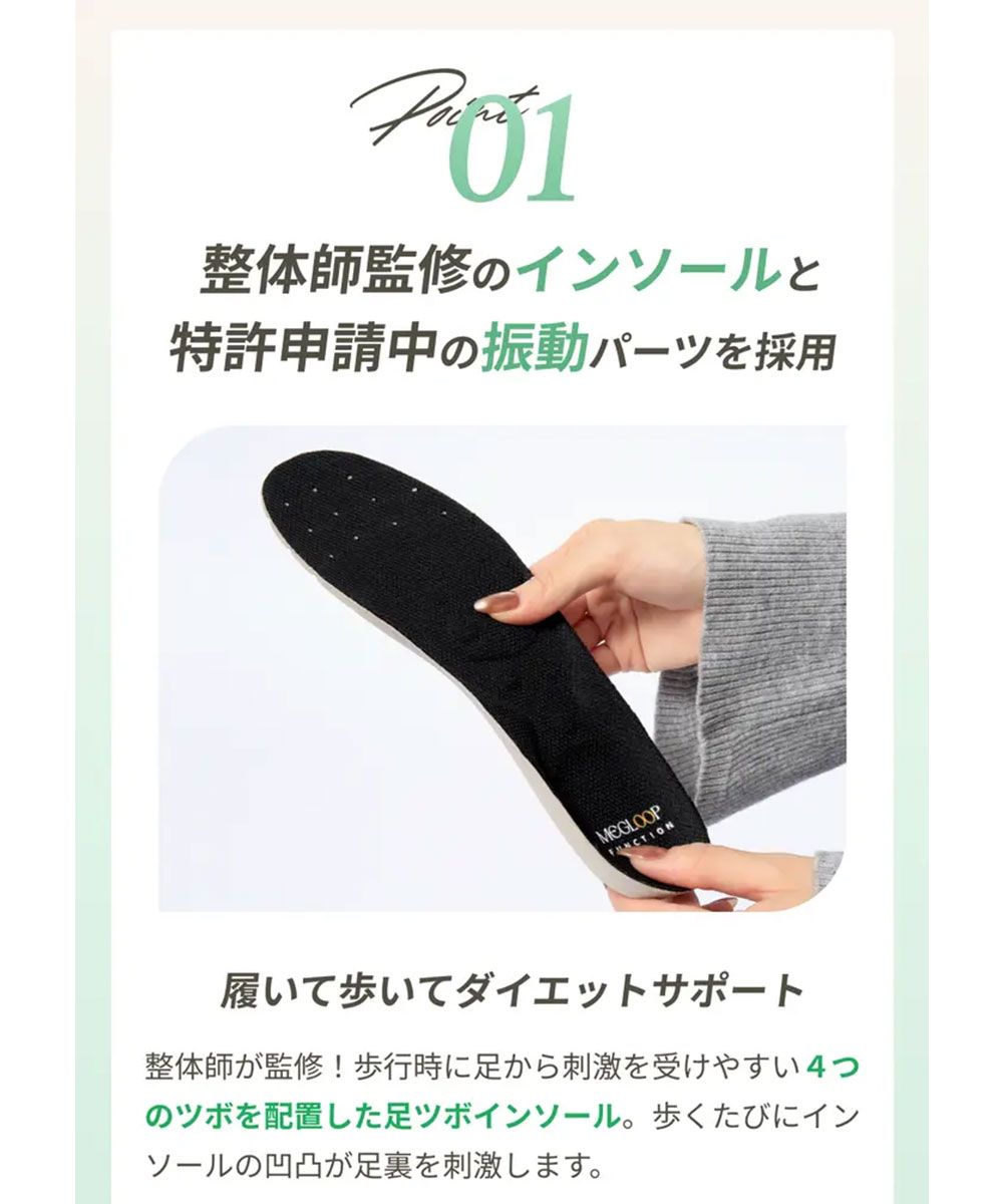  未体験 振動サンダル ダイエット サポート サボサンダル レディース 厚底 サボ サンダル ヒール 撥水 コーデュラナイロン 6 cm 軽量 疲れにくい つっかけ 足つぼインソール 黒 ブラック Makuake MEGLOOP 1004 サボ クロッグサンダル サンダル ミュール