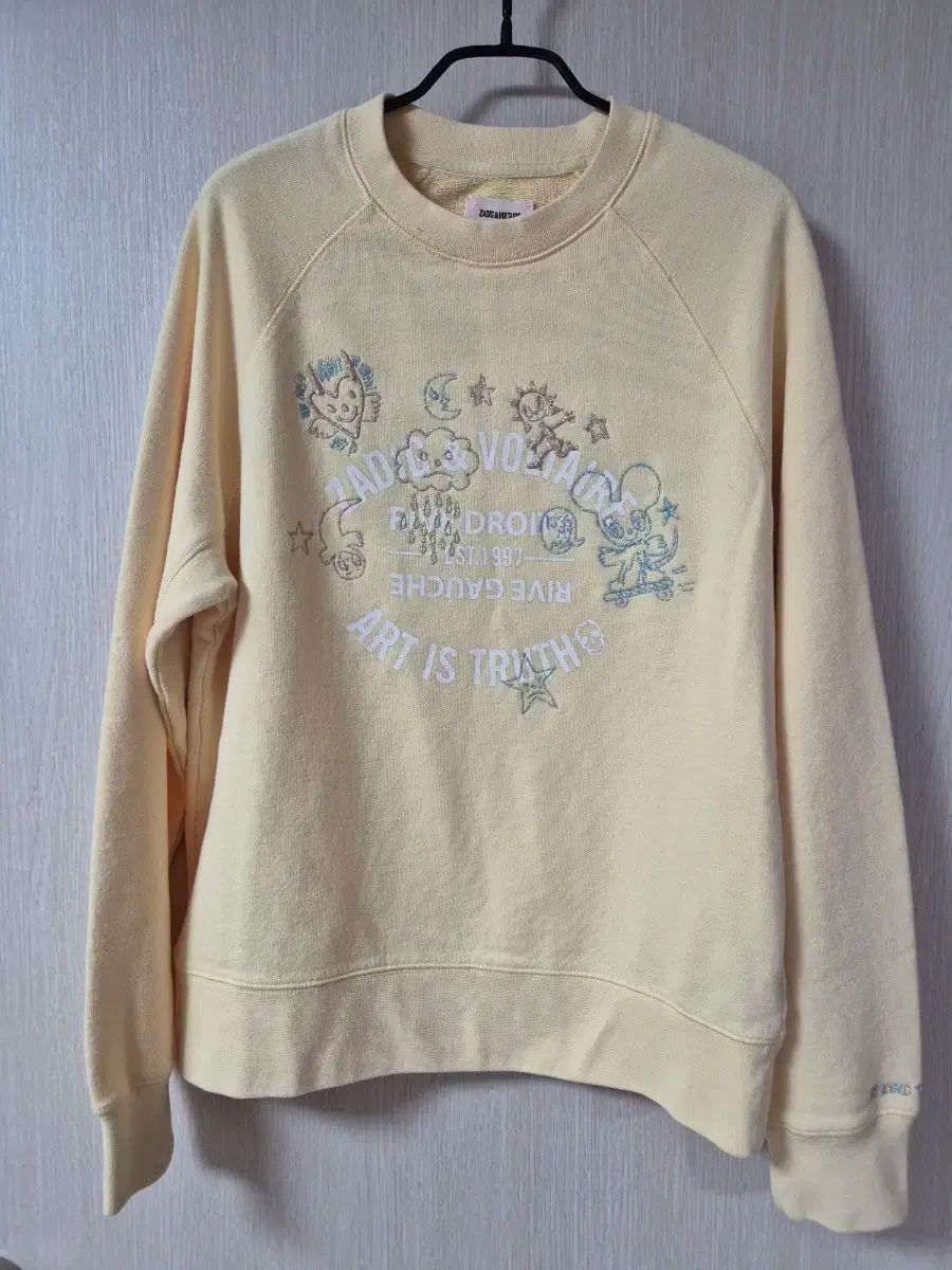 24年 ZADIG-VOLTAIRE ザディグ エ ヴォルテール イェロー スウェット スウェットシャツ Tシャツ