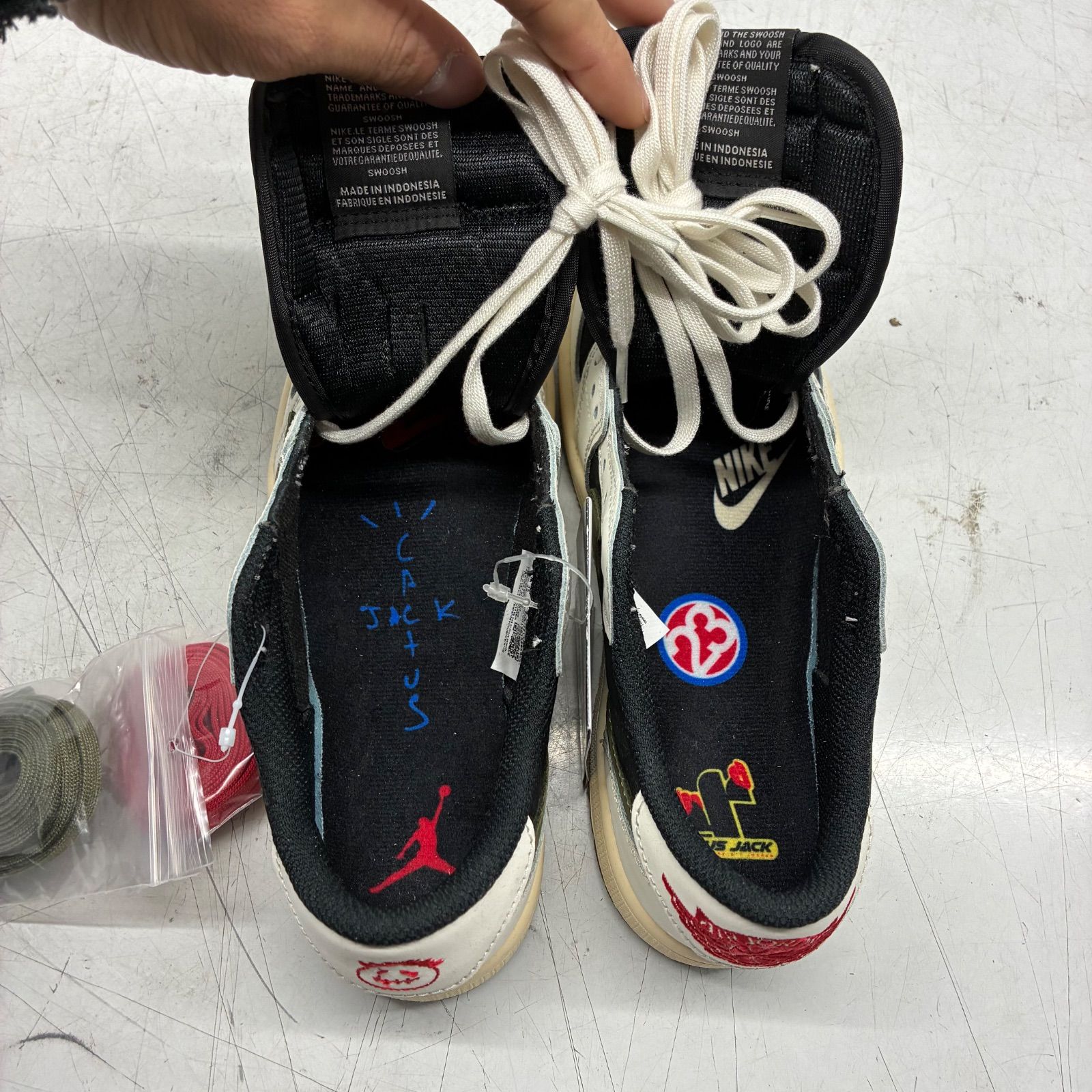 未着用 Jordanx Travis Scott Air Jordan 1 Low OG SP PS Olive スニーカー 22 cm 2.5 UK 33.5 BR 35 EUR