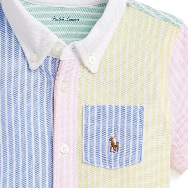  ラルフローレン FUNニットOX ショートオール ロンパース カバーオール ベビー服(~95cm)