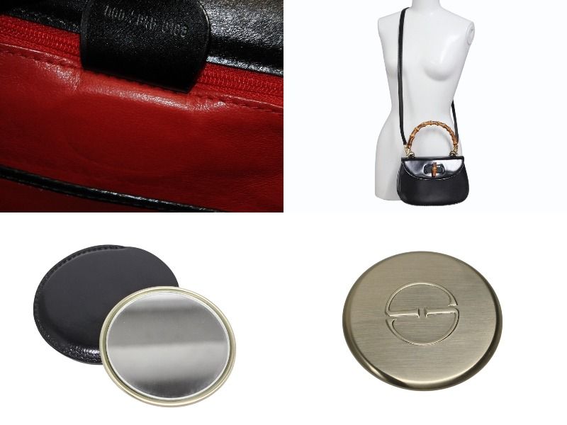 GUCCI グッチ バンブー ハンドバッグ 000 099 0633 カーフスキン ブラック ゴールド金具 バンブー 4b008640 DECORATOM_COM_BR