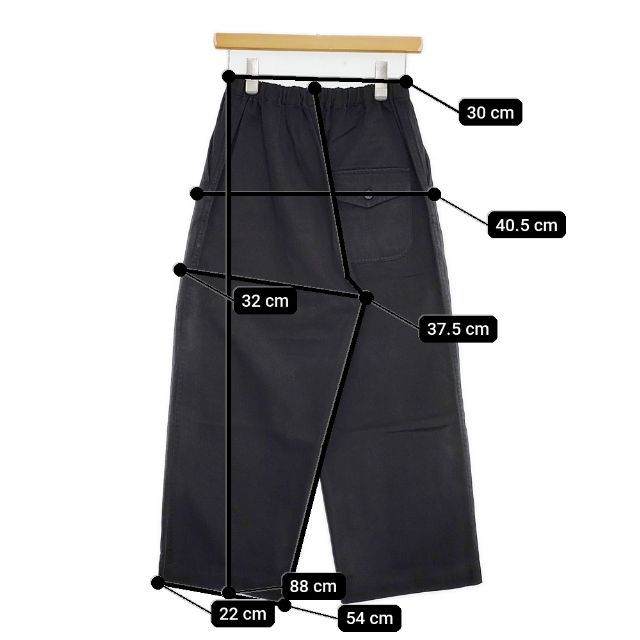 ゴーシュ カツラギワイドパンツ G204-P031 コットン パンツ ブラック レディース ゴーシュ 5-1022G∞ DECORATOM_COM_BR