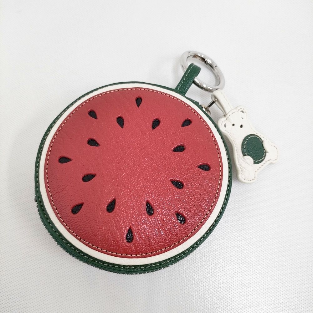 IBIZA フルータス やぎ革 マルチケース スイカ 定価16500円 ポーチ グリーン レッド レディース イビサ 5-1022G