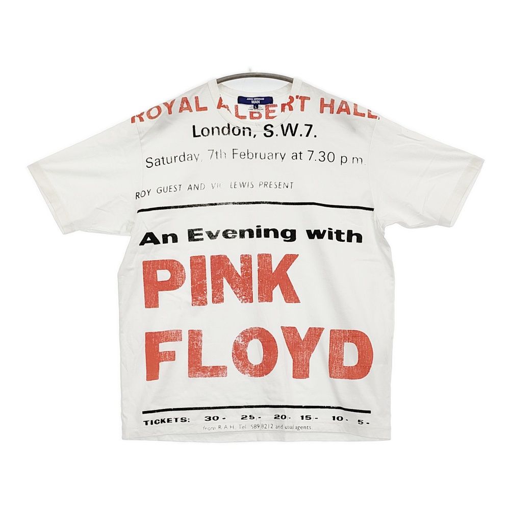 COMME des GARCONS JUNYA WATANABE MAN 綿度詰め天竺 PINK FLOID 半袖Tシャツ AD2025 ホワイト メンズ ジュンヤワタナベマン 5-1022S