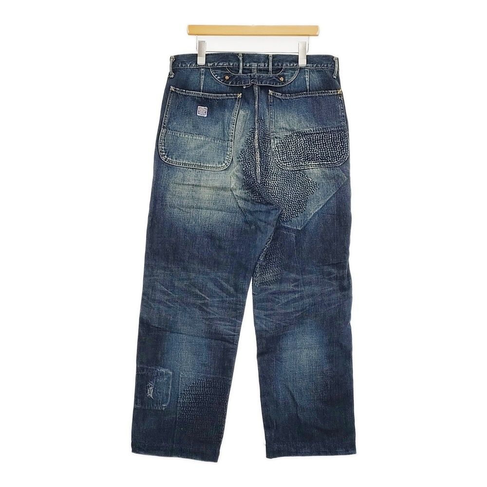 KAPITAL KOUNTRY BORO 刺し子 ダメージ リペア サイズ4 XL デニムパンツ ネイビー メンズ キャピタルカントリー 5-1022 G