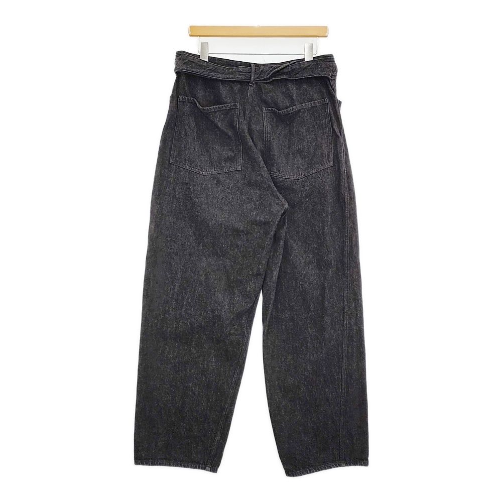 COMOLI ベルテッドデニムパンツ 定価33000円 サイズ3 U 03-03011 デニムパンツ ブラック メンズ コモリ 5-1022 G