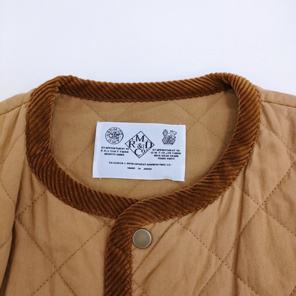 R-D.M.Co- キルティングハーフコート コート キャメル レディース マンズテーラー 5-1022T GULLKHAN_COM
