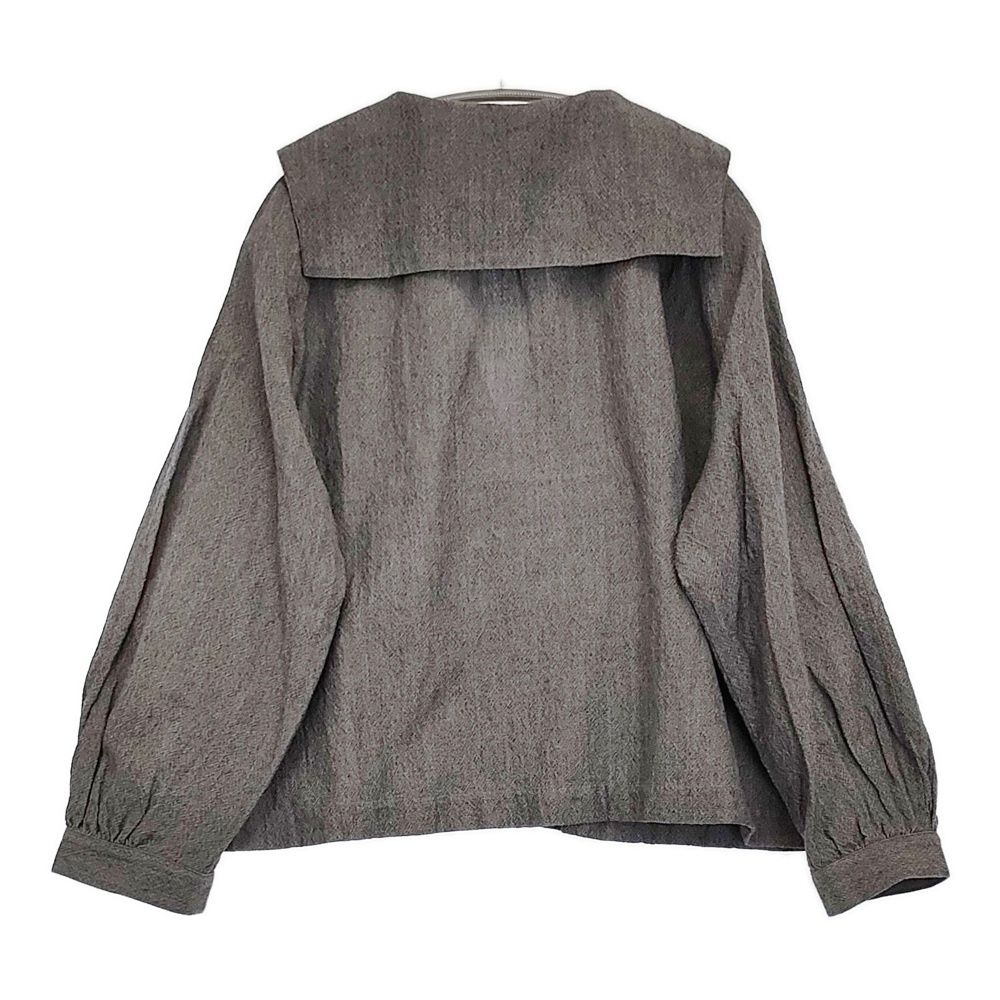 nest Robe ウールリネンジャケット セーラー 定価38500円 01243-1074 ジャケット グレー レディース ネストローブ 5-1022T