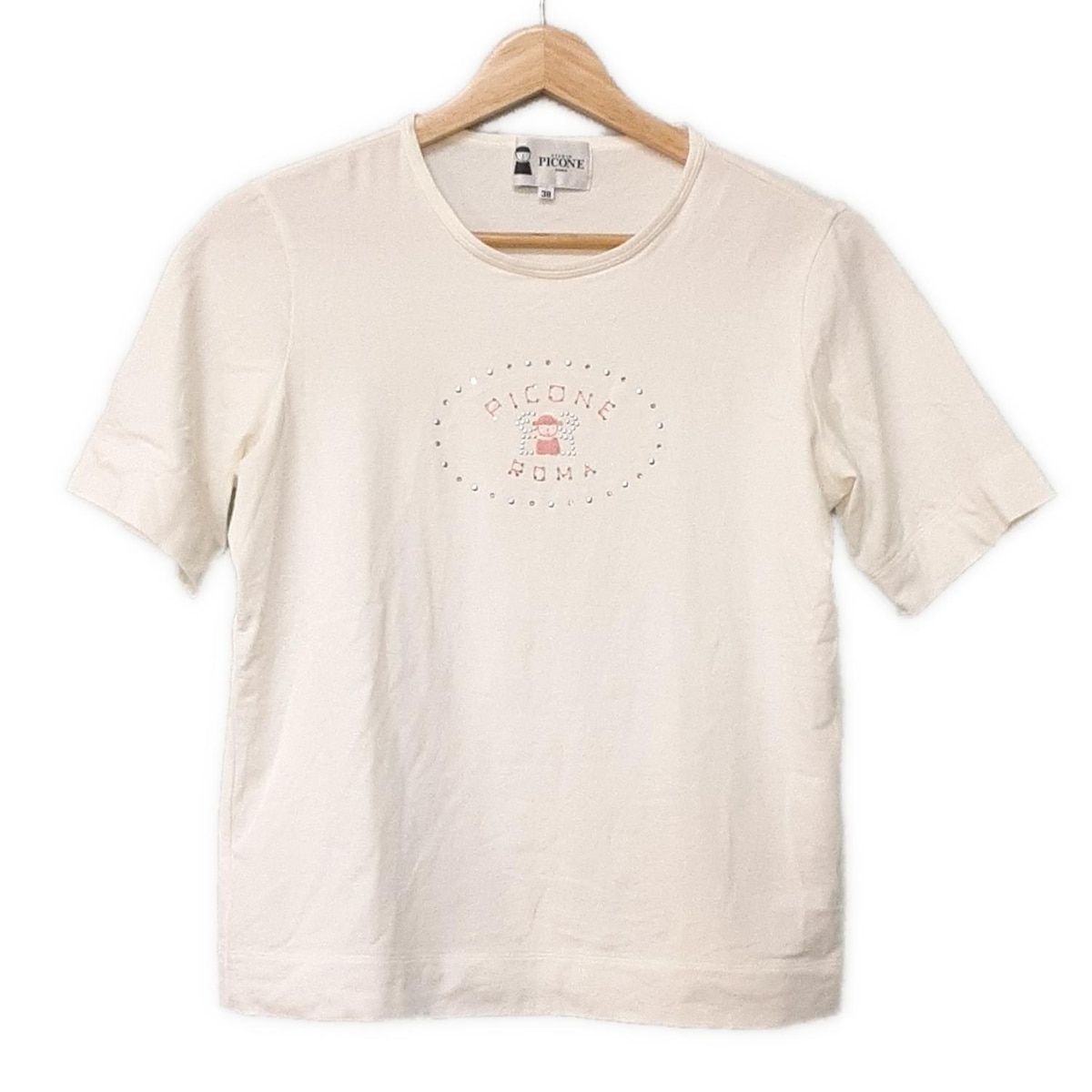 PICONE(ピッコーネ) 半袖Tシャツ サイズ38 S レディース美品 - 白