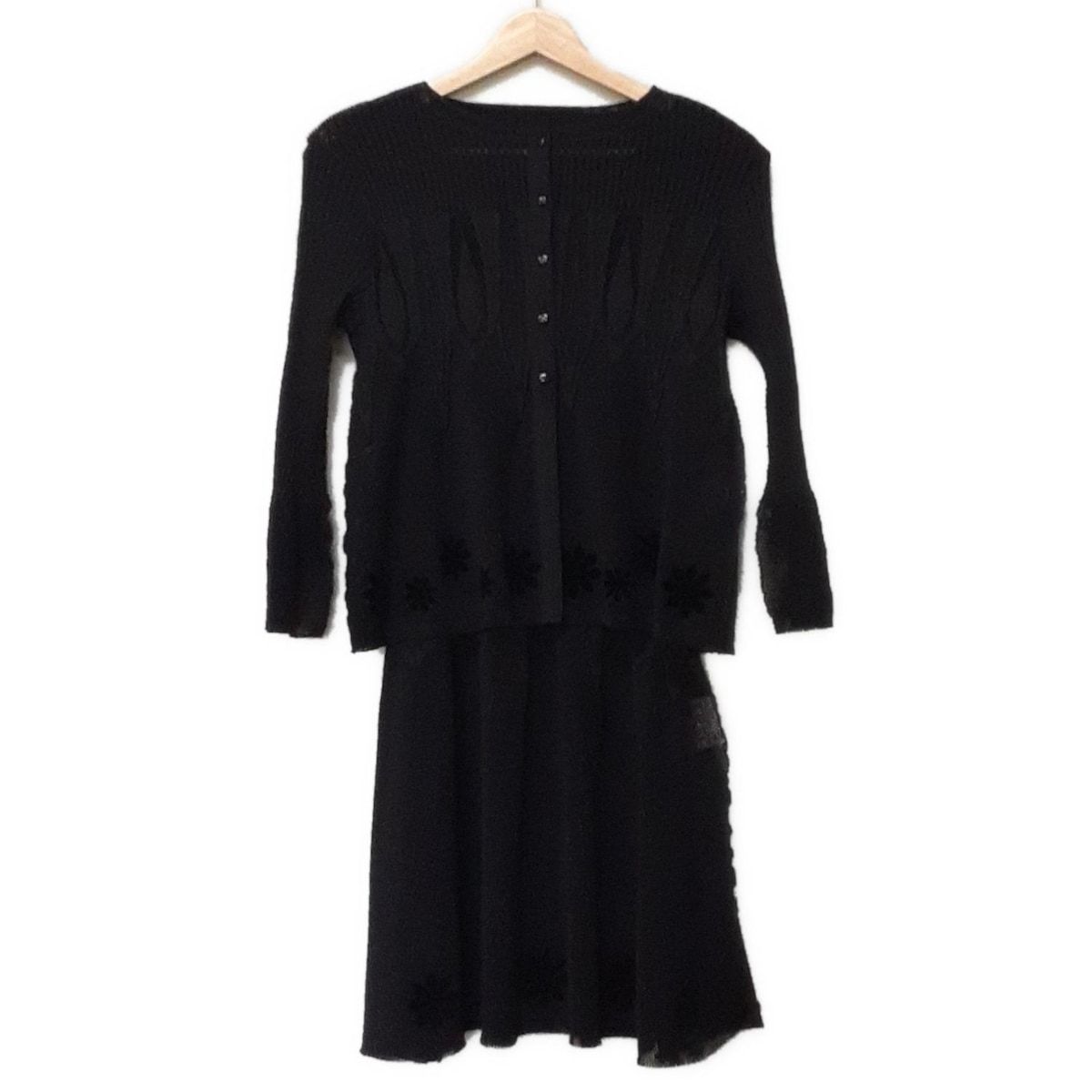 HIROKO BIS ヒロコビス ワンピースセットアップ レディース - 黒 花柄 メッシュ