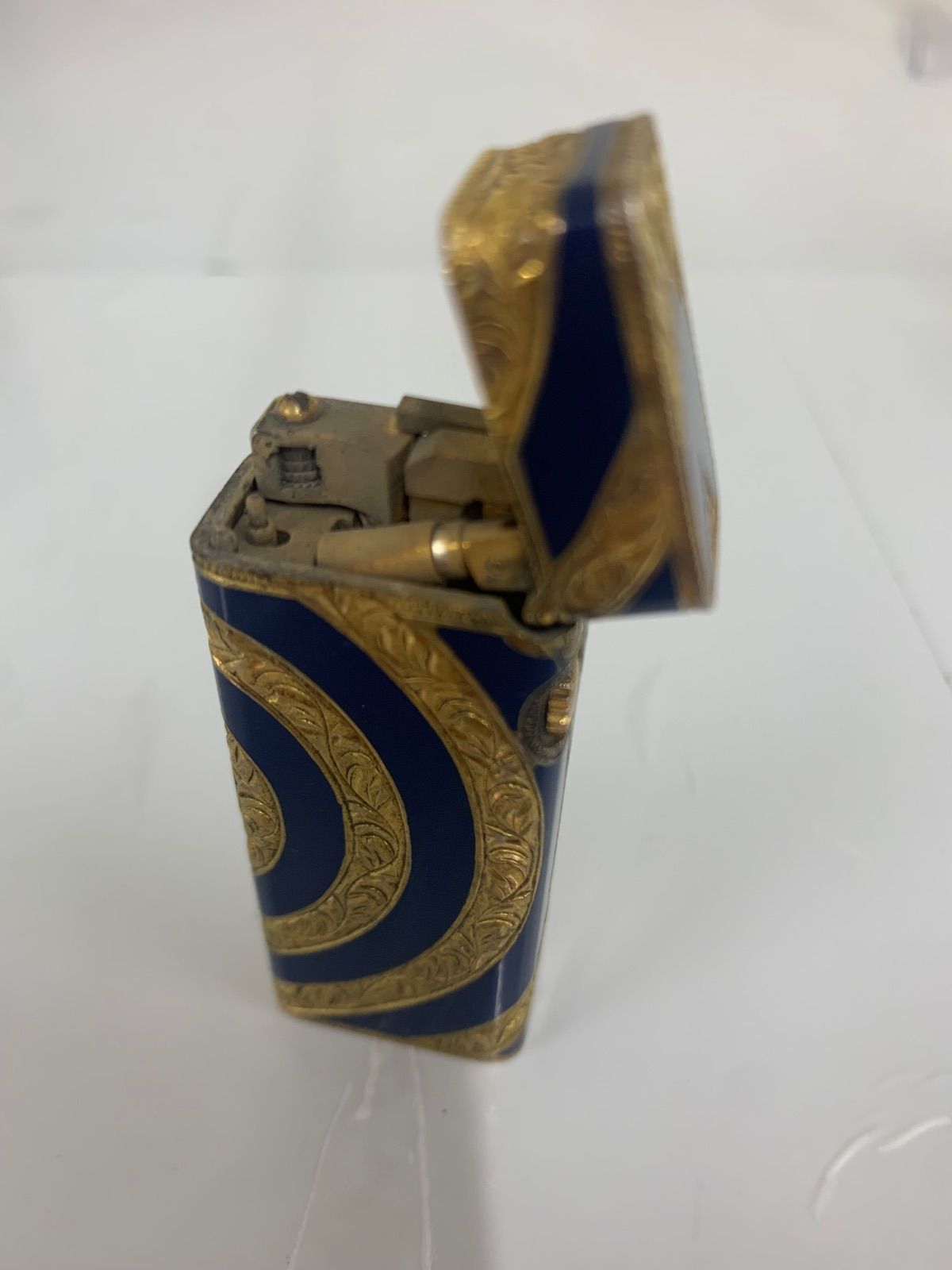 2 Dunhill ローラガスライター ネイビー色 着火 その他 1 防カビ ライター本体 