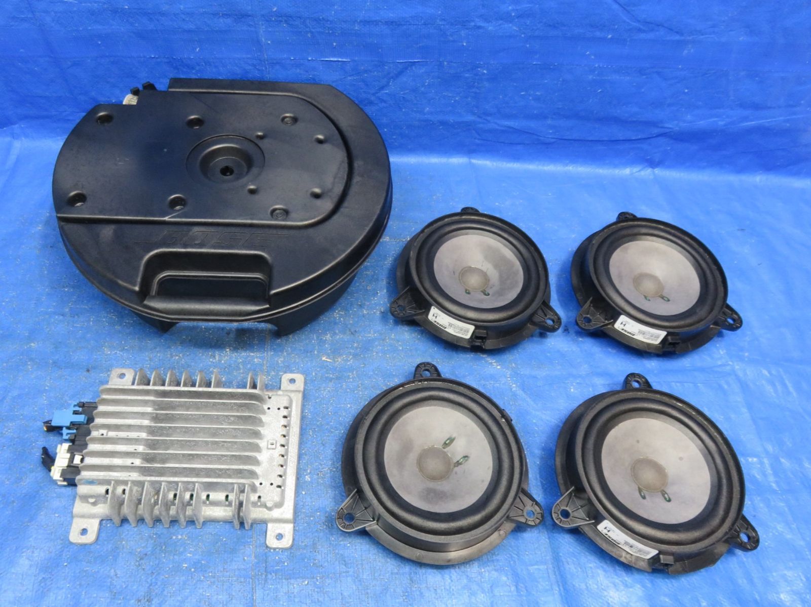 LA7430 音出しOK 日産 ムラーノ PNZ51 純正 BOSE スピーカー アンプ サブウーファー 6点セット TZ51 TNZ51