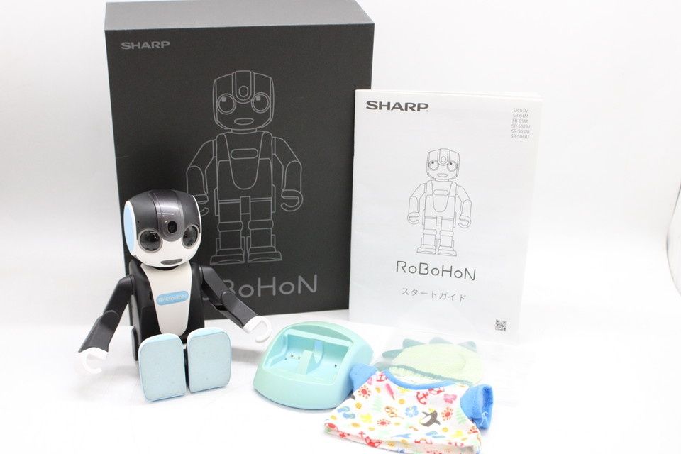 シャープ ロボホン SR-03M-A ブルー 弟モデル Tシャツ付き モバイル型 ロボット ホビー SHARP RoBoHon ITQUKPQ35DEG-Z22-byebye