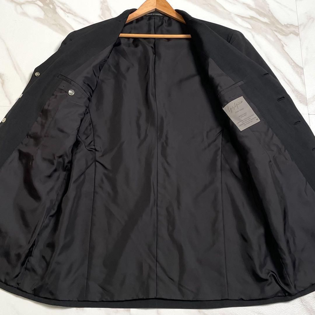 Yohji Yamamoto POUR HOMME ヨウジヤマモトプールオム 1994SS 変形 シャドーストライプ ブラック テーラードジャケット シングルジャケット L相当 メンズ archive アーカイブ ビンテージ ヴィンテージ