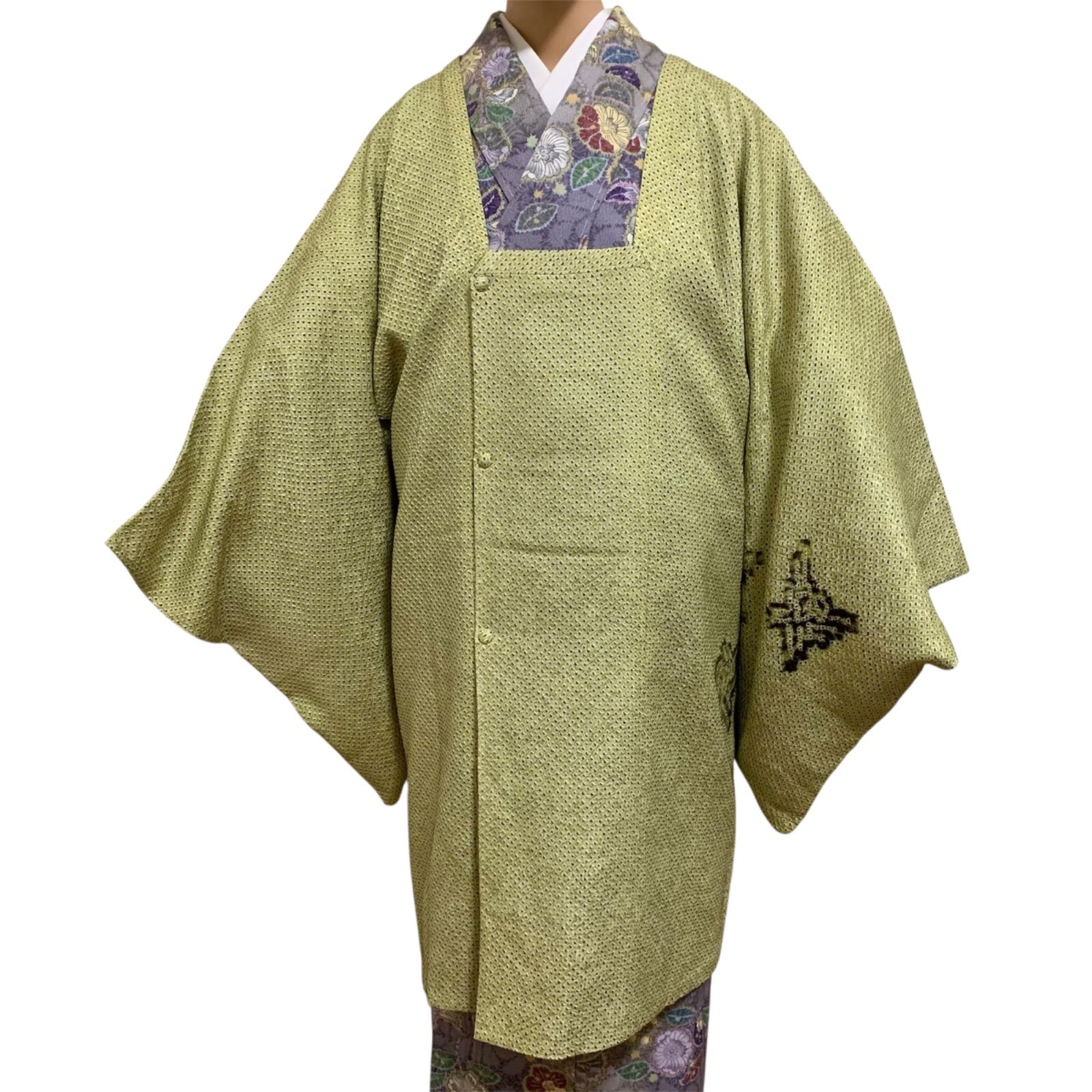 T-337 和装コート 道行コート 裄66.5センチ 身丈 背 84.5センチ レディース 着物用 絞り