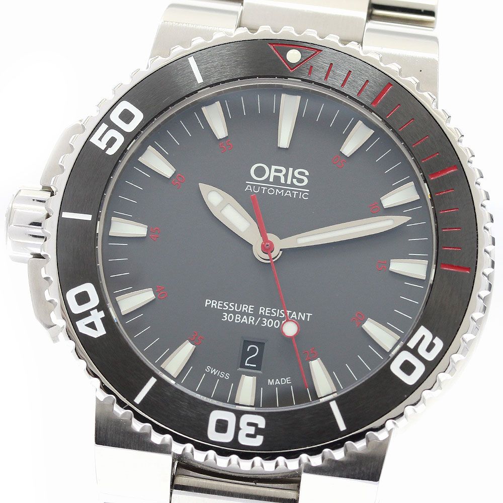 オリス ORIS 0 733 7653 4183-Set MB アクイス デイト 自動巻き メンズ 保証書付き_913691