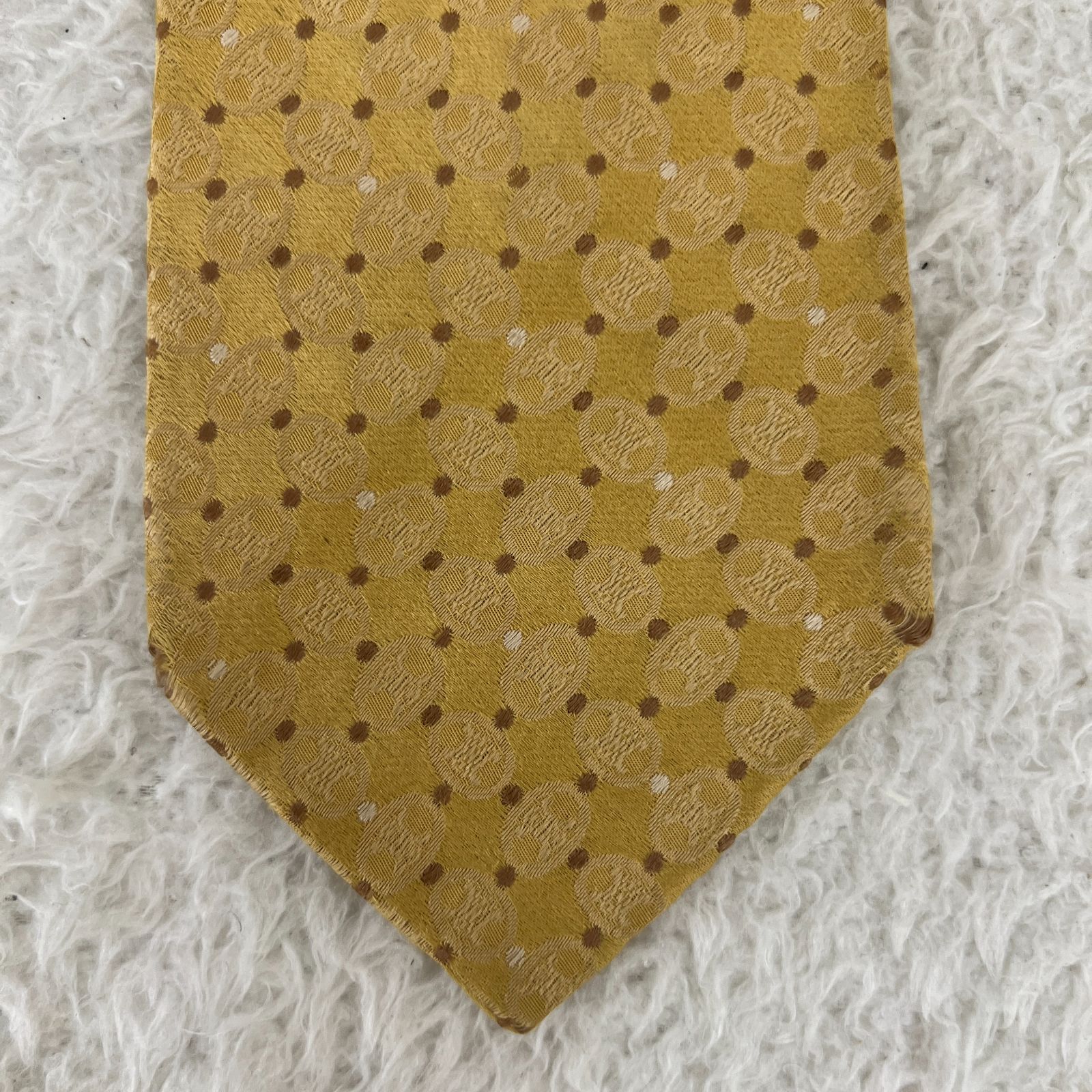 ※Teddy様꧁新品未使用꧂ セリーヌ ネクタイ 無地 ソリッド マカダム柄 Teddy様꧁新品未使用꧂ セリーヌ ネクタイ 無地 ソリッド マカダム柄