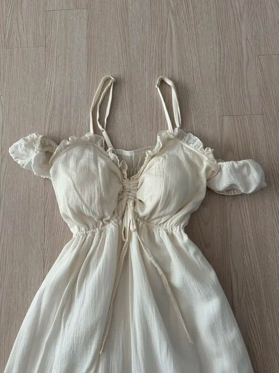 フリルオフショルダー ロング丈ワンピース サイズ Free!