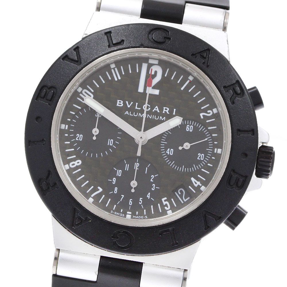ブルガリ BVLGARI AC38TA アルミニウム デイト クロノグラフ 自動巻き メンズ_918665