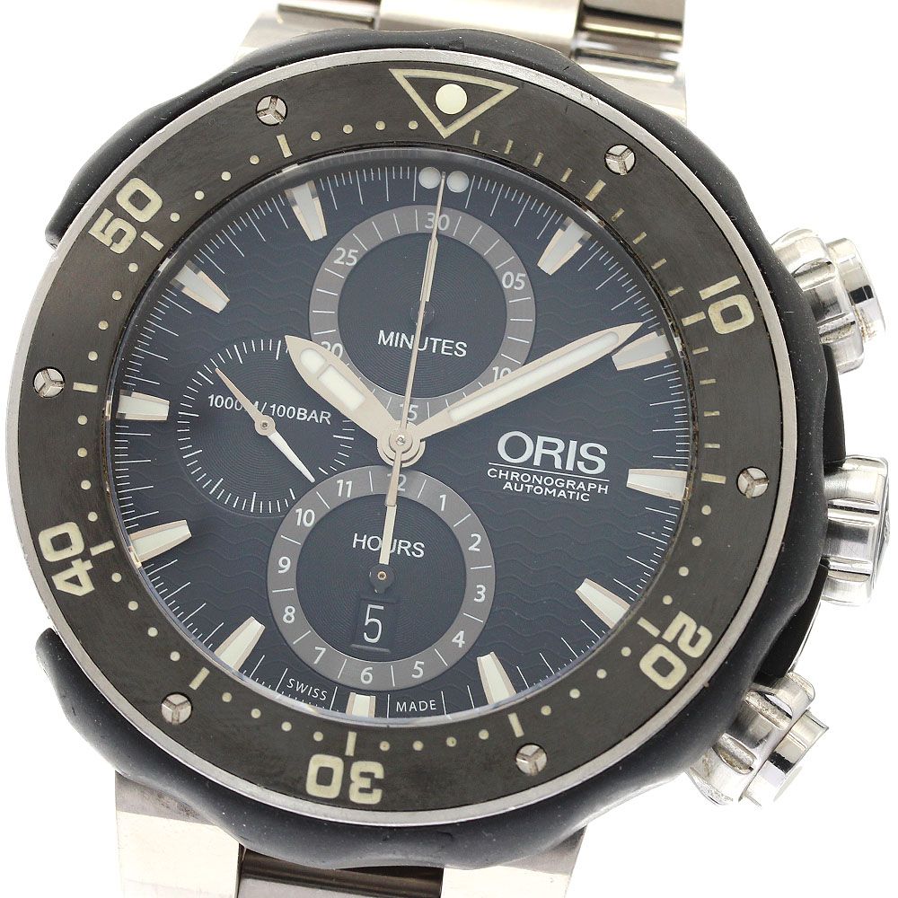 オリス ORIS 7683 プロダイバー クロノグラフ 自動巻き メンズ_913600
