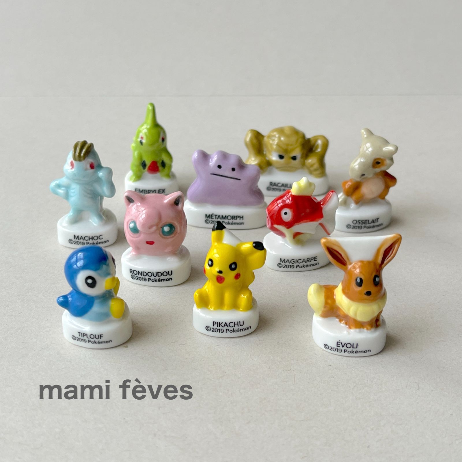 フェーヴ ポケモン② 10個 フランス フェーブ ミニチュア陶器 f-011