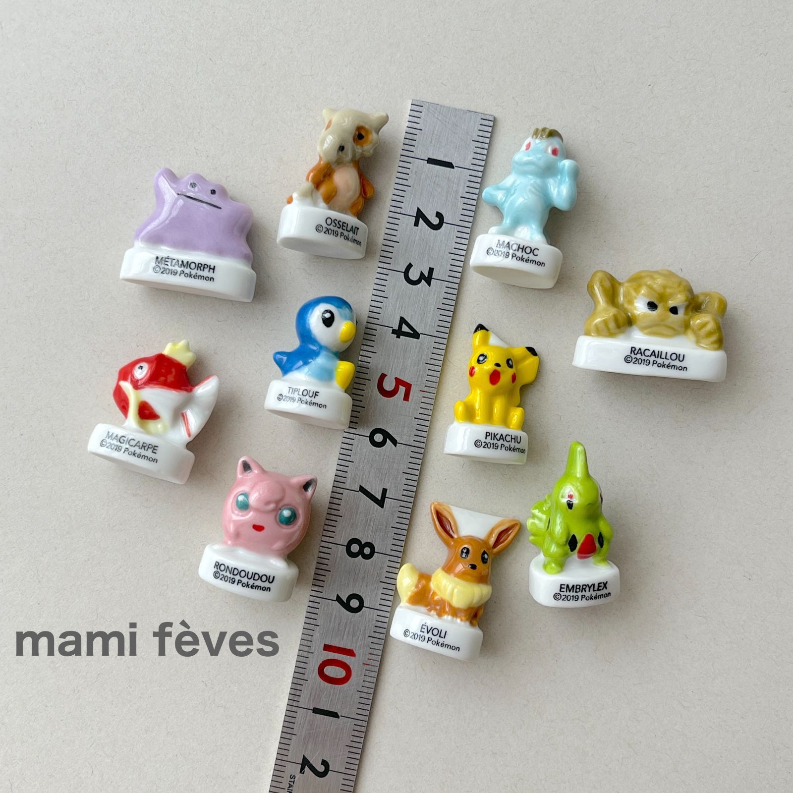 フェーヴ ポケモン② 10個 フランス フェーブ ミニチュア陶器 f-011