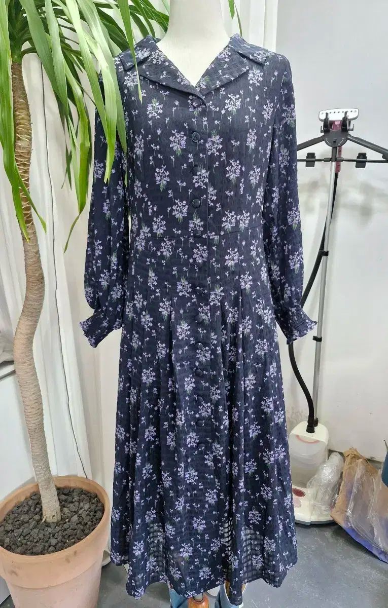 KARL LAGERFELD フラワー ロング丈ワンピース