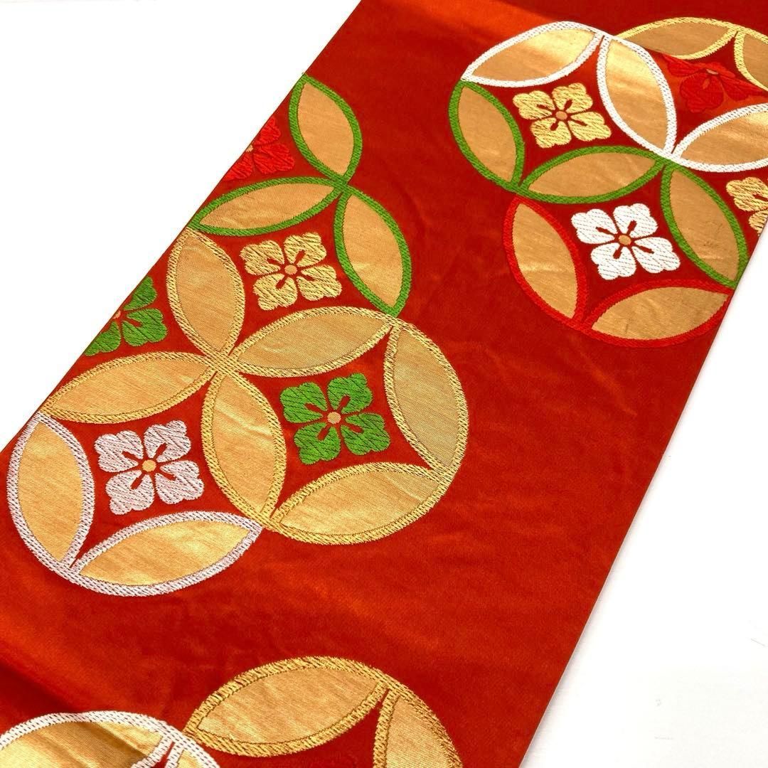  着物と帯 時流 O 25869 ts 七五三 袋帯 三越 全通 7才女の子 橙 七五三 季節 年中行事