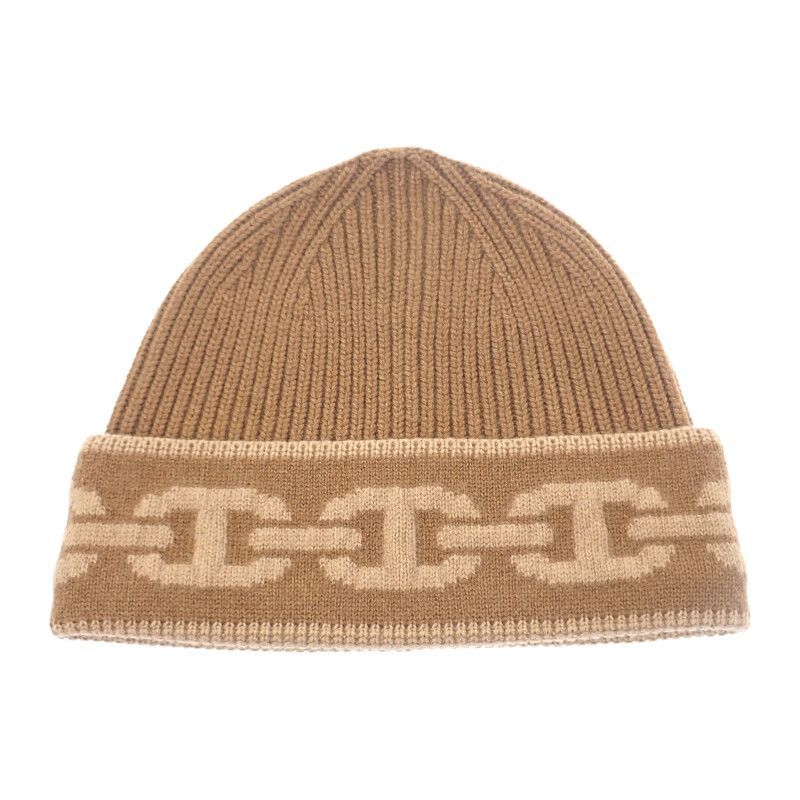 HERMES HERMES ニットキャップ ヘヴン M H232021N UIME ニットキャップ カシミヤ ポリウレタン ブラウン レディース 小物