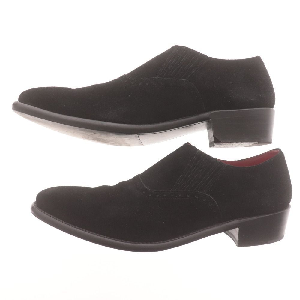 宮城興業 シューズ 靴 サイドエラスティック スウェード メンズ 40 25～25.5 cm ブラック き