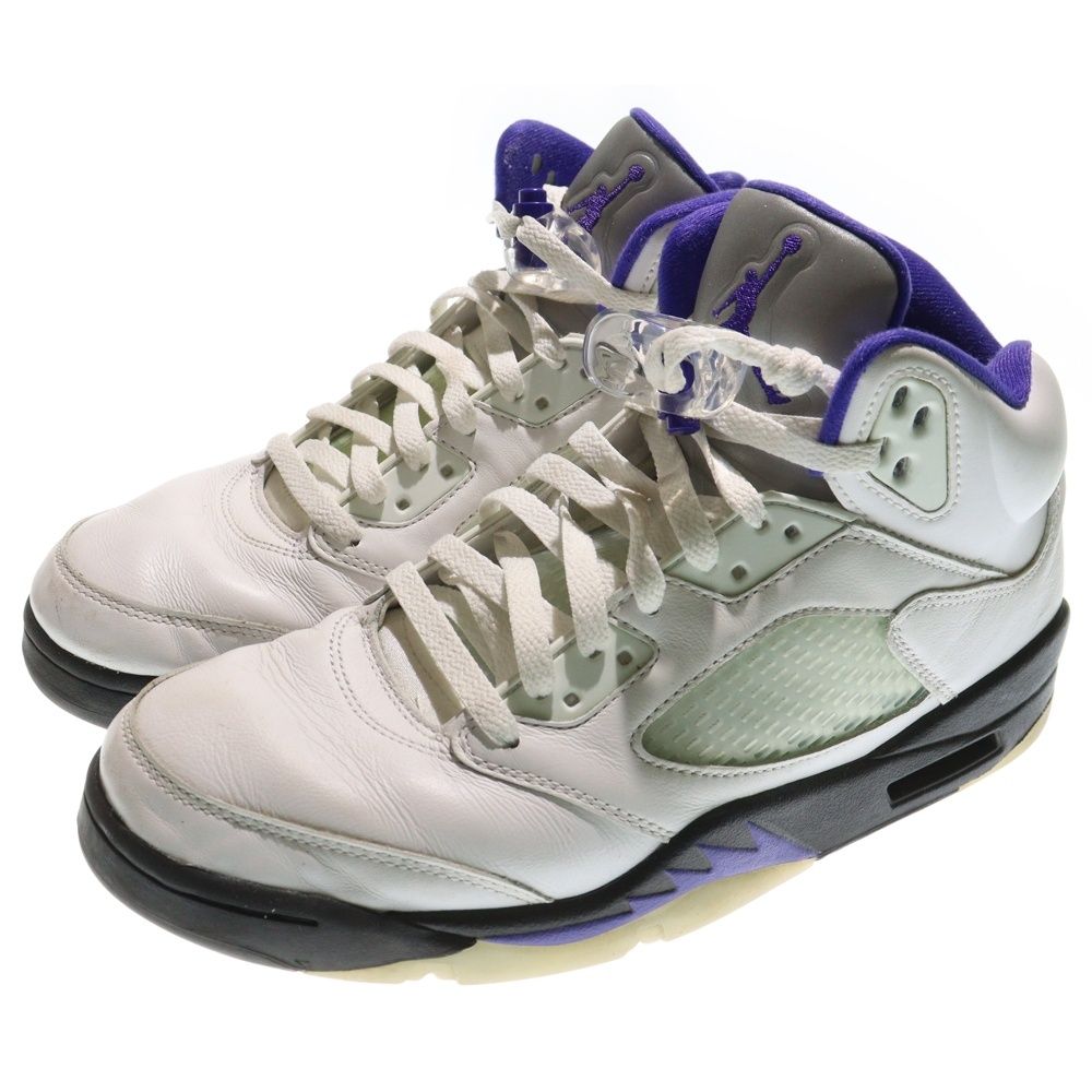 NIKE ナイキ Air Jordan 5 Dark Concord エアジョーダン5 ダークコンコルド ハイカットスニーカー ホワイト パープル US 9.5 27.5 cm DD 0587-141