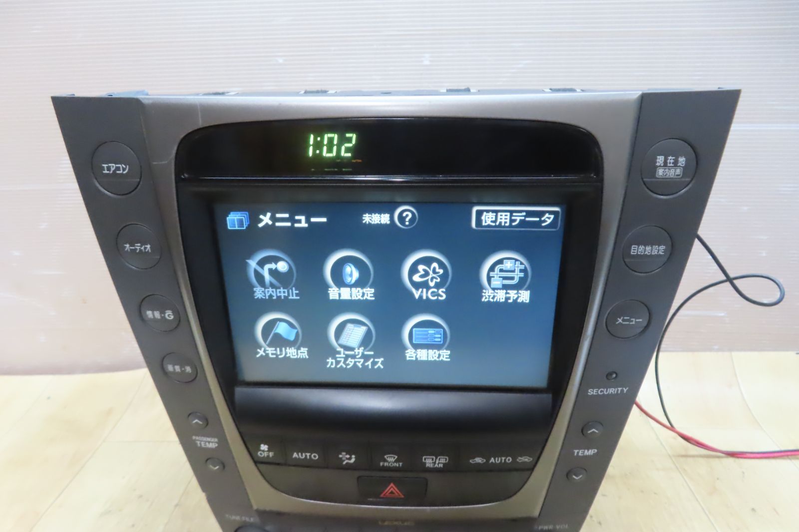 F4510 レクサス LEXUS GRS191 GS350 86120-30C70 86430-30121 純正 マルチモニター 地図2008年 本体のみ