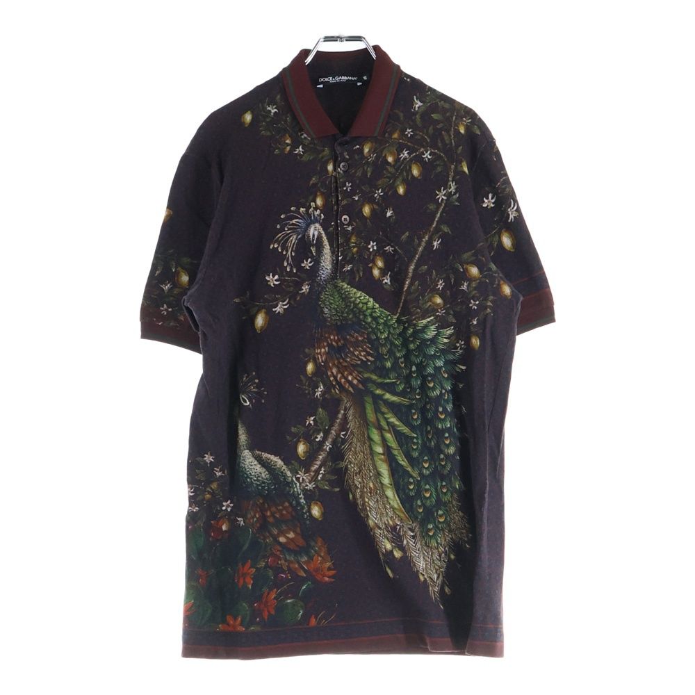 DOLCE - GABBANA ドルチェアンドガッバーナ 総柄デザイン 半袖ポロシャツ マルチ G8FX3T