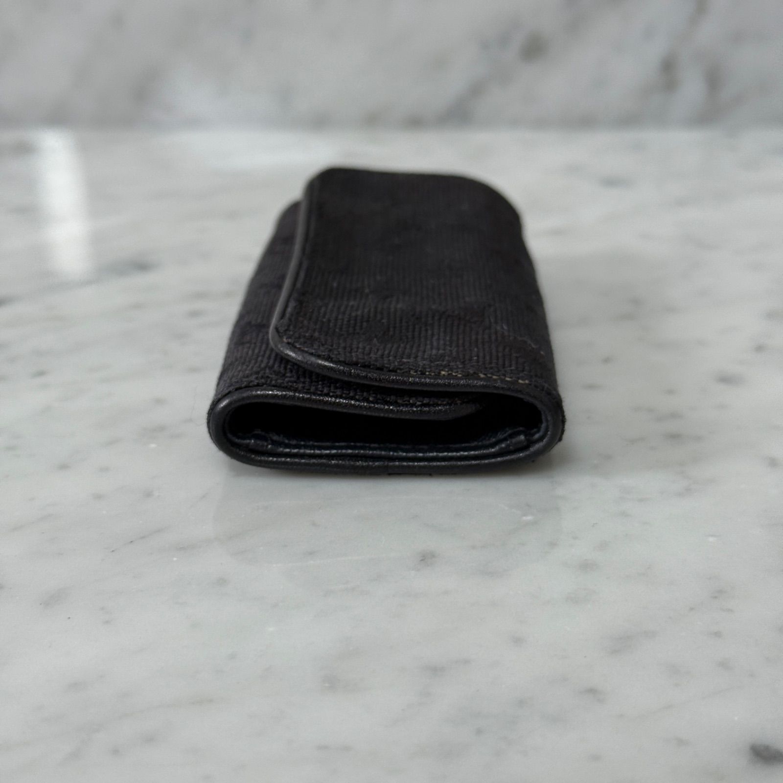  LOUIS VUITTON ルイヴィトン デニム キーケース モノグラムミニ キーケース4 ミュルティクレ4 ブラック キーケース 小物