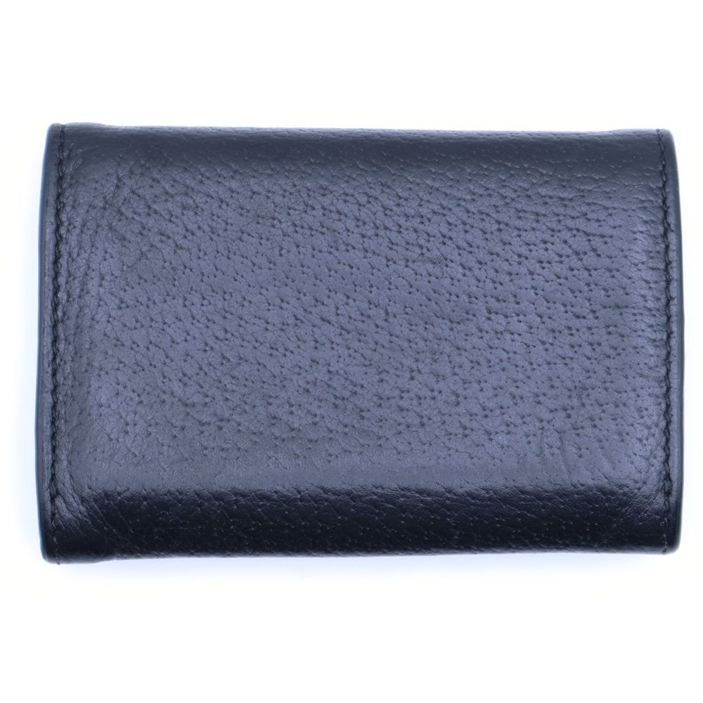 GUCCI グッチ インターロッキングG カードケース 名刺入れ ブラック シルバー金具 レザー 739425